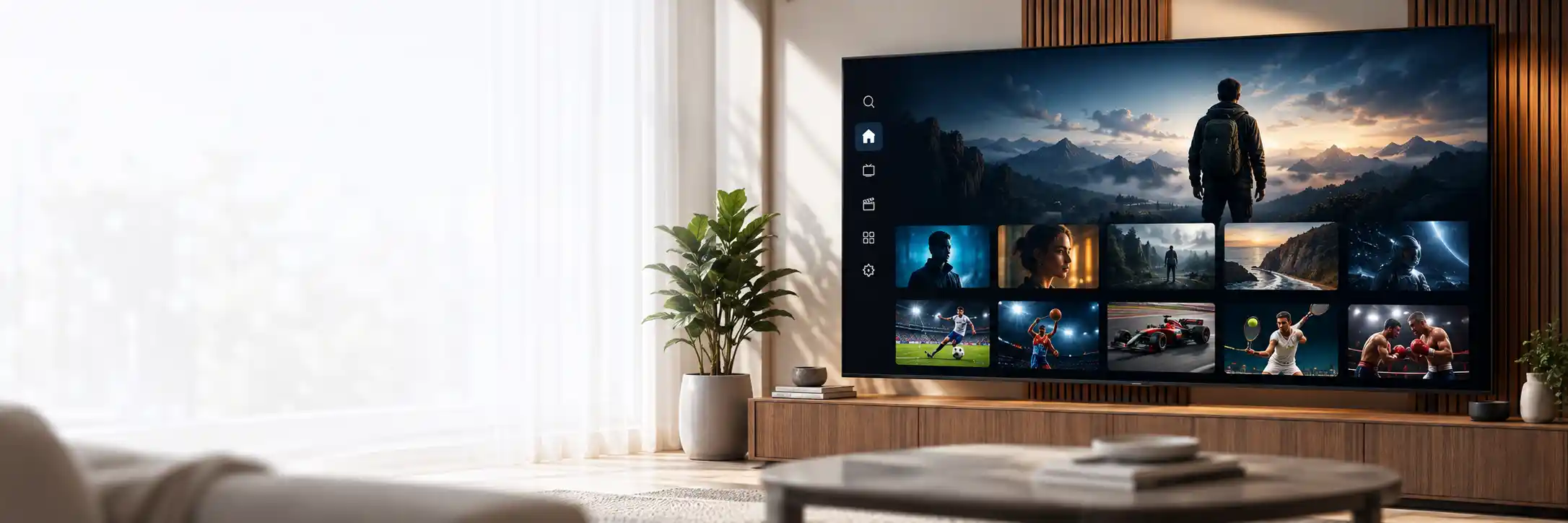 IPTV UK Spot — British IPTV streaming on a UK household television